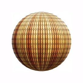 Round planks wooden fence 2
